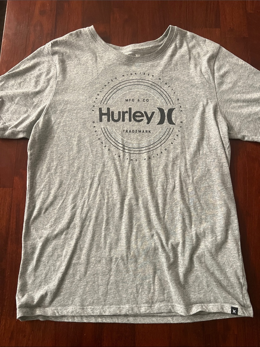 Hurley Light Gray Crew with Circular Logo